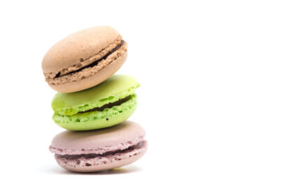 Pile of colorful macaroons isolated white background - slon.pics - free stock photos and illustrations