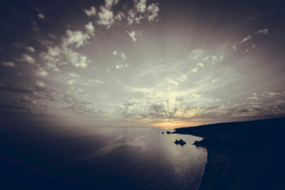 Sunset over the sea. Toned photo - slon.pics - free stock photos and illustrations