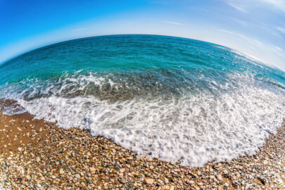 Fisheye view of Mediterranean Seascape - slon.pics - free stock photos and illustrations