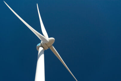 Wind turbine against deep blue sky - slon.pics - free stock photos and illustrations