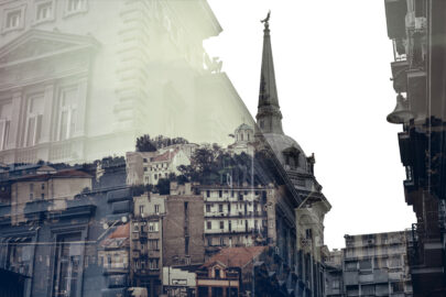 Belgrade, Serbia. Double Exposure effect. Color tone tuned - slon.pics - free stock photos and illustrations