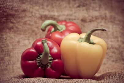 Bell peppers over vintage background - slon.pics - free stock photos and illustrations