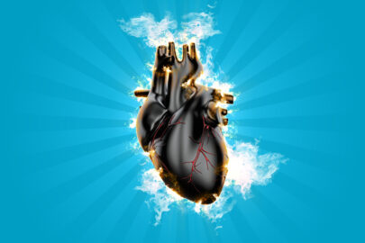Burning heart. 3D illustration - slon.pics - free stock photos and illustrations