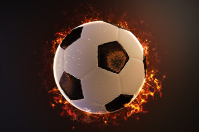 Flaming soccer ball - slon.pics - free stock photos and illustrations