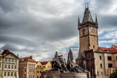 Jan Hus Munument at the Old Town Square. Prague, Czech Republic - slon.pics - free stock photos and illustrations
