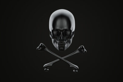 Jolly Roger, skull and crossbones. 3d illustration. Contains clipping path - slon.pics - free stock photos and illustrations