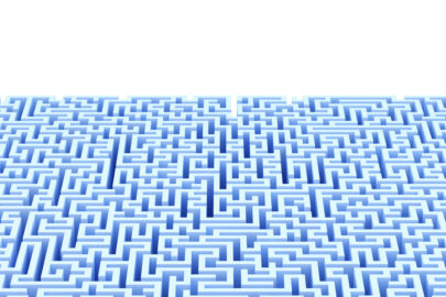 Maze background with copyspace. Isolated. Contains clipping path - slon.pics - free stock photos and illustrations