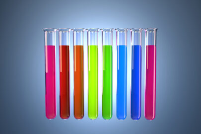 Multicoloured test tubes. 3D illustration. Contains clipping path - slon.pics - free stock photos and illustrations