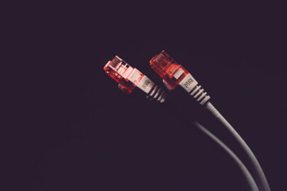 Network cables against black background - slon.pics - free stock photos and illustrations