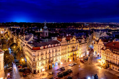 Old Town Square at dusk. Prague, Czech Republic - slon.pics - free stock photos and illustrations