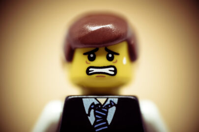 Portrait of a scared businessman - slon.pics - free stock photos and illustrations