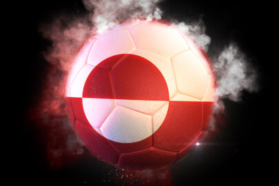 Soccer ball textured with flag of Greenland - slon.pics - free stock photos and illustrations
