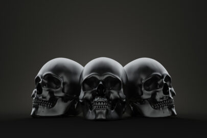 Spooky Skulls. 3D illustration. Contains clipping path - slon.pics - free stock photos and illustrations