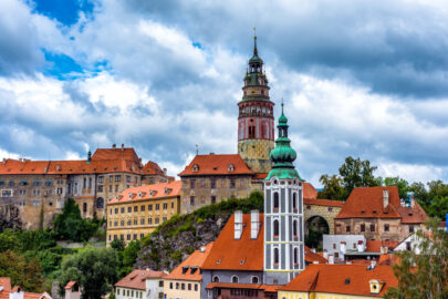 View of Cesky Krumlov town and castle. Czech Republic - slon.pics - free stock photos and illustrations