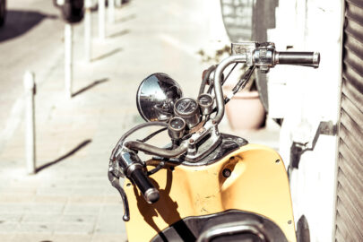 Vintage scooter handlebar with speedometer - slon.pics - free stock photos and illustrations