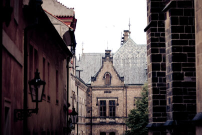 Neo-gothic house near St. George’s Basilica. Prague, Czech Republic - slon.pics - free stock photos and illustrations