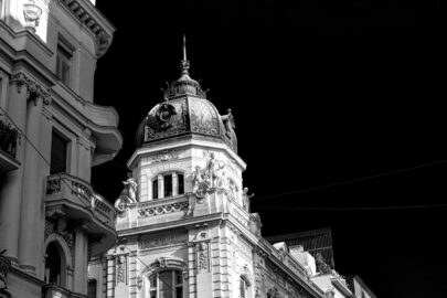 Baroque style residential building facade. Belgrade, Serbia - slon.pics - free stock photos and illustrations