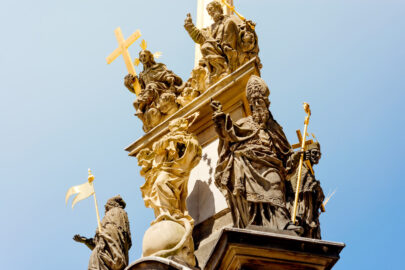 Detail of the Holy Trinity Column. Lesser Town, Prague, Czech Republic - slon.pics - free stock photos and illustrations