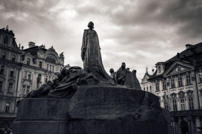 Jan Hus, the memorial in Old Town Square. Prague, Czech Republic - slon.pics - free stock photos and illustrations