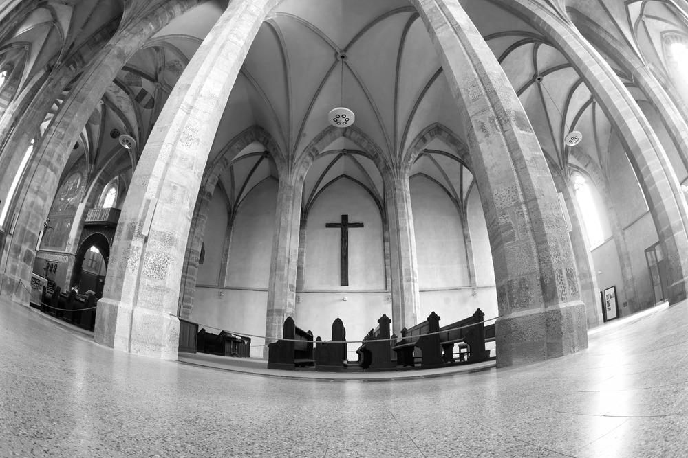 The nave of Emmaus monastery. Prague, Czech Republic