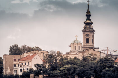View of Stari Grad and St. Michael’s Cathedral. Belgrade, Serbia - slon.pics - free stock photos and illustrations