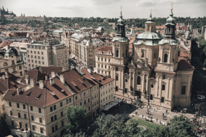 Saint Nicholas Church at Old Town Square. Prague, Czech Republic - slon.pics - free stock photos and illustrations