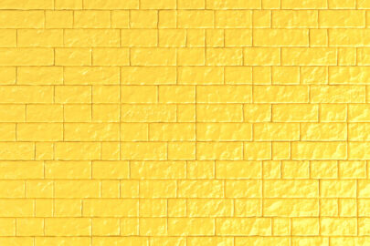 A yellow brick wall. 3D illustration - slon.pics - free stock photos and illustrations