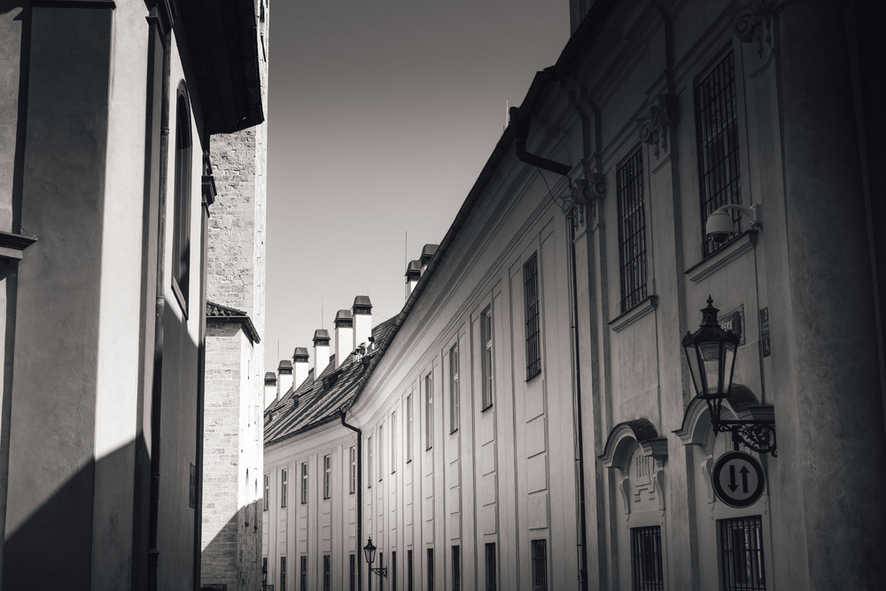 Jirska street opposite to St. George’s Basilica, a part of Prague Castle