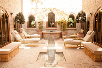 Spa beds ready for outdoor relaxation - slon.pics - free stock photos and illustrations