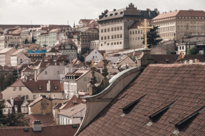 View over the rooftops of Prague from St. Nicholas Church. Czech Republic - slon.pics - free stock photos and illustrations