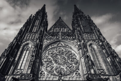 Saint Vitus Cathedral facade, Prague Castle, Czech Republic - slon.pics - free stock photos and illustrations