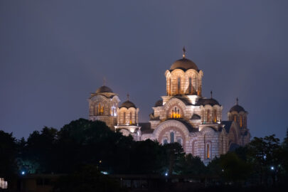 St. Mark’s Church. Serbian Orthodox church located in the Tasmajdan park in Belgrade Serbia - slon.pics - free stock photos and illustrations
