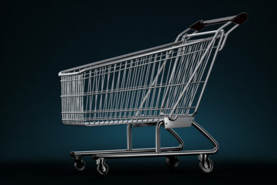 Shopping cart. 3D illustration. Contains clipping path - slon.pics - free stock photos and illustrations