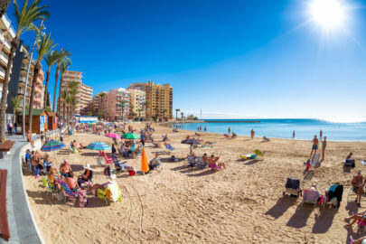 Panorama of the beach of Playa Del Cura. Torrevieja - slon.pics - free stock photos and illustrations