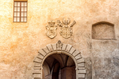 Detail with Coats of Arms at the famous Castle of Cesky Krumlov - slon.pics - free stock photos and illustrations