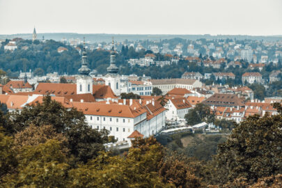Elevated view of Strahov Monastery. Prague, Czech Republic - slon.pics - free stock photos and illustrations