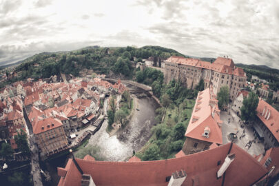 Panoramic view of the famous Cesky Krumlov Castle - slon.pics - free stock photos and illustrations