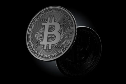 Dark Bitcoin coins - slon.pics - free stock photos and illustrations