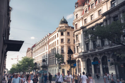 Knez Mihailova, pedestrian street in central Belgrade - slon.pics - free stock photos and illustrations