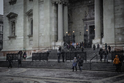 People at the stairs of St. Stephen’s Basilica - slon.pics - free stock photos and illustrations