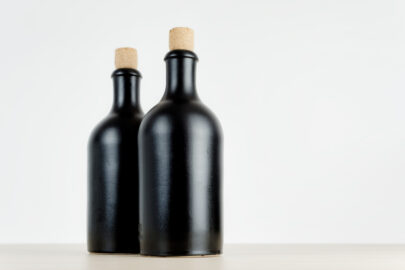Two empty bottles on a table - slon.pics - free stock photos and illustrations